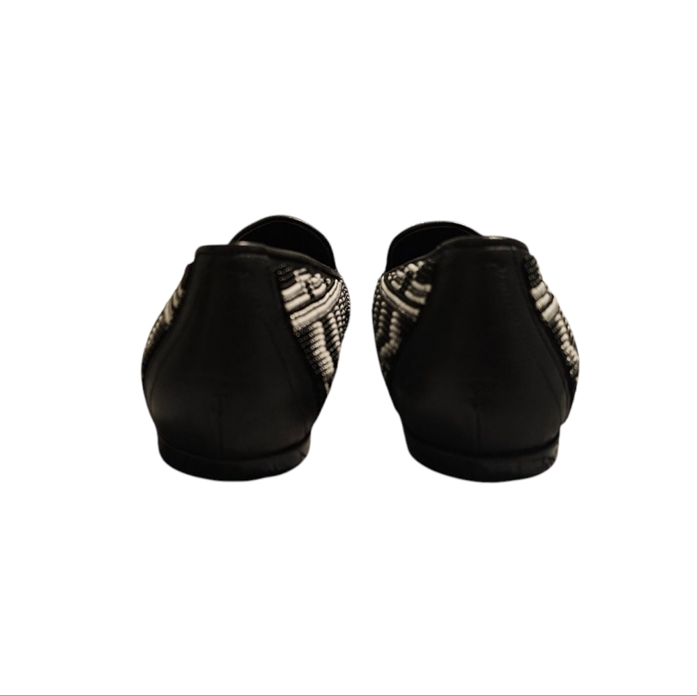 Donald J. Pliner Black and White Patterned Flats - Picture 6 of 11